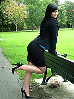 A bit of outdoor high heel fun with one of our gorgeous models.