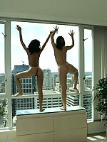 Pantyhose and lesbian kissing