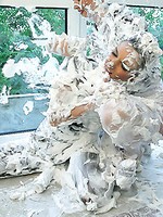 These babes get completely covered by this shaving cream