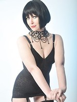A very sultry shoot of Helga smoking and posing with her cane