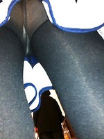 Cutie tickling her clit up the skirt