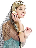 Pretty blonde mermaid takes you to a sexy fantasy land.